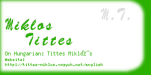 miklos tittes business card